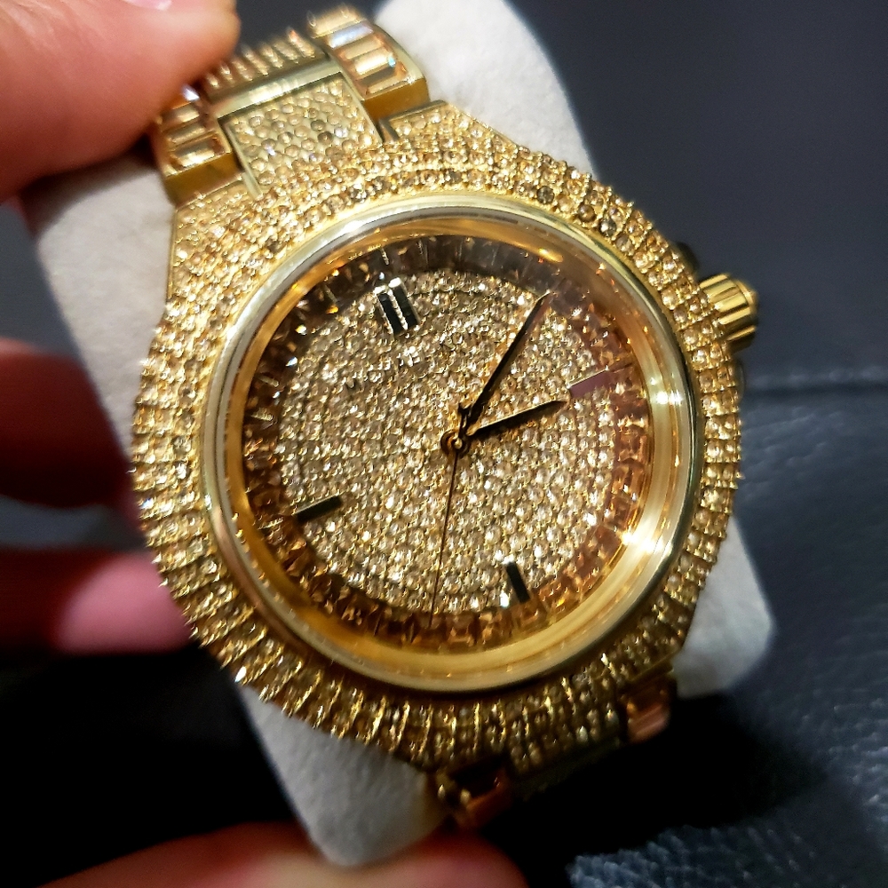 Michael Kors Crystal Pave Camille Gold tone watch